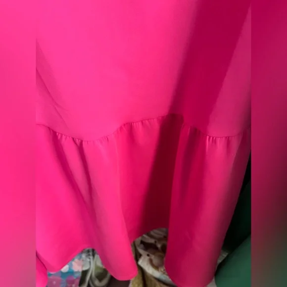 SSYS Hot Pink Dress with Orange Trim - Picture 4 of 6